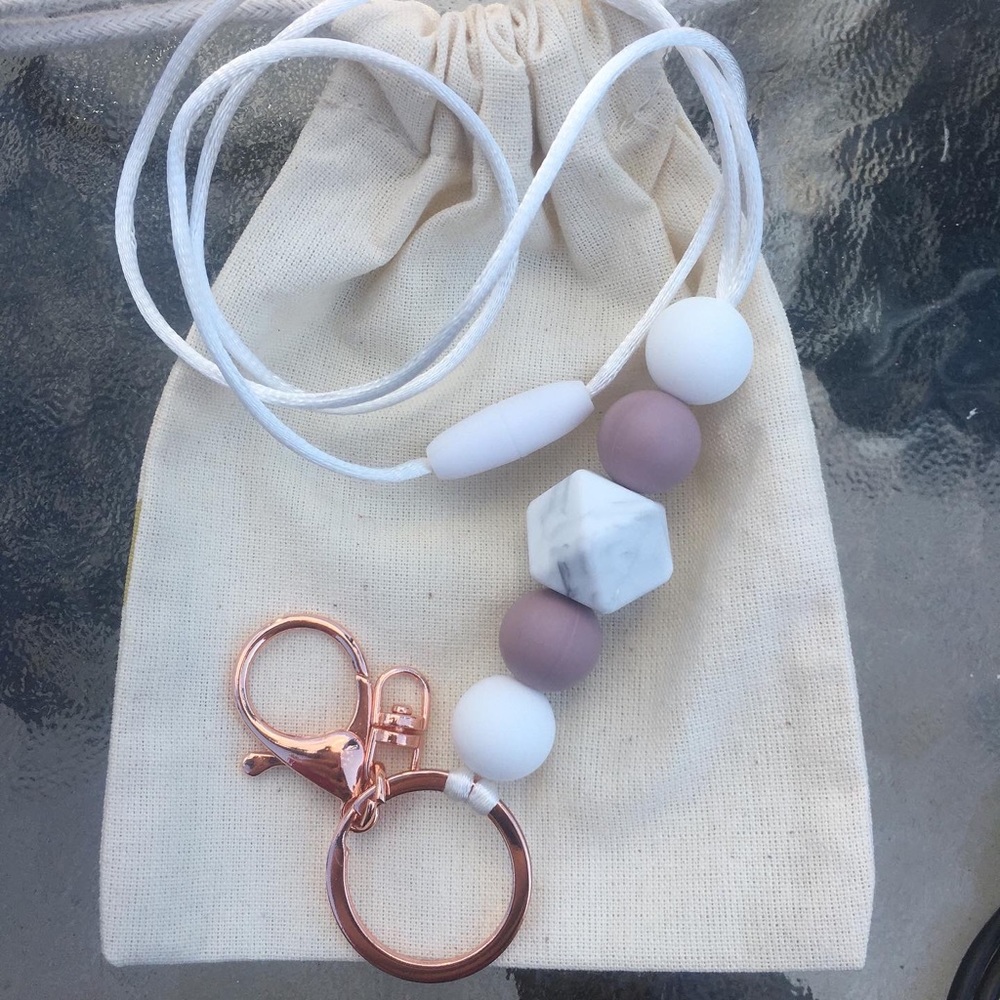 Handmade beaded lanyard
